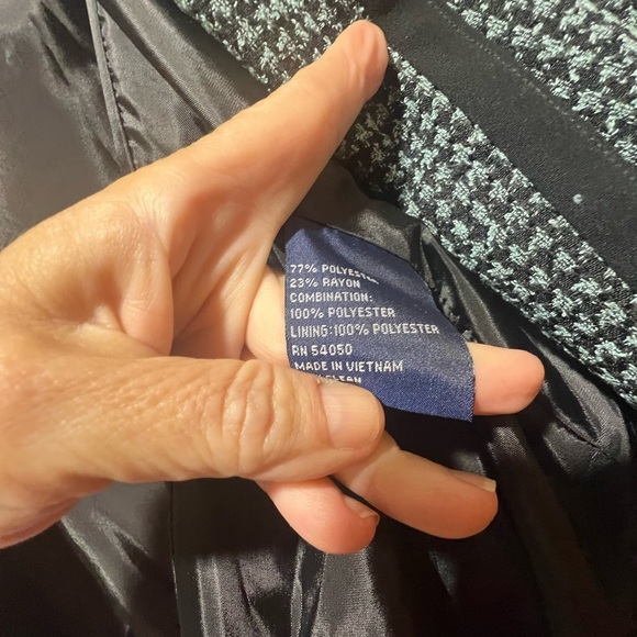 Evan Picone Monochrome Houndstooth Blazer - Picture 7 of 8